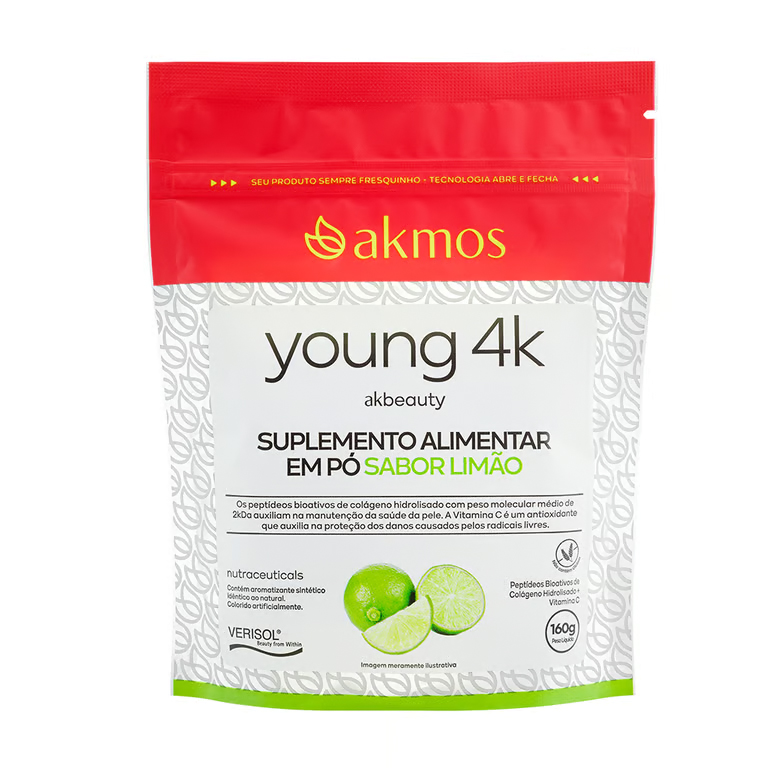 Colágeno Pele Young 4K – AK BEAUTY (Limão) - Imagem 2