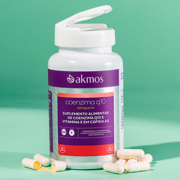 Suplemento de Coenzima Q10 e Vitamina E - AKMOS