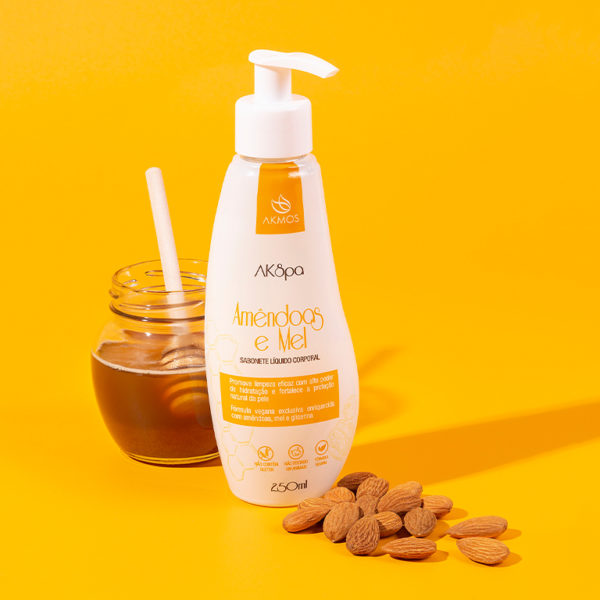 Sabonete Líquido Amêndoas e Mel AK Spa - AKMOS