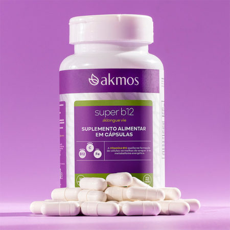Suplemento de Cianocobalamina "B12", Vitamina C e Ferro - Super B12 - AKMOS