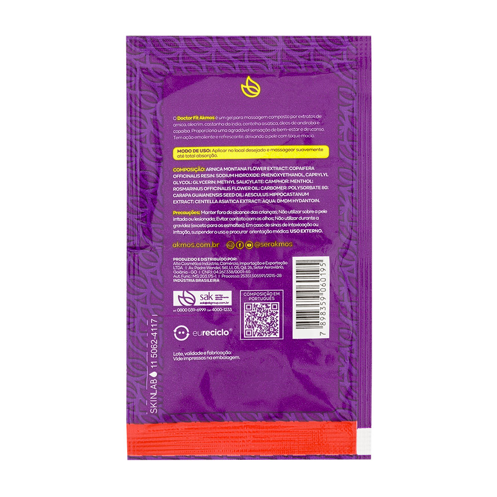 Sachê Gel Para Massagem e Alívio de Dores Doctor Fit Nanotech - AKMOS - Imagem 3