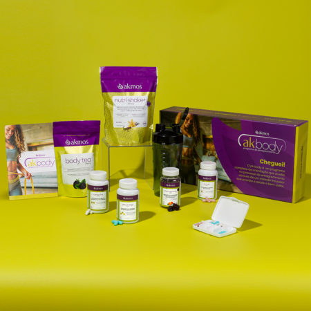 Combo de Emagrecimento Completo Ak Body - Shake Baunilha AKMOS - (com manual diário)