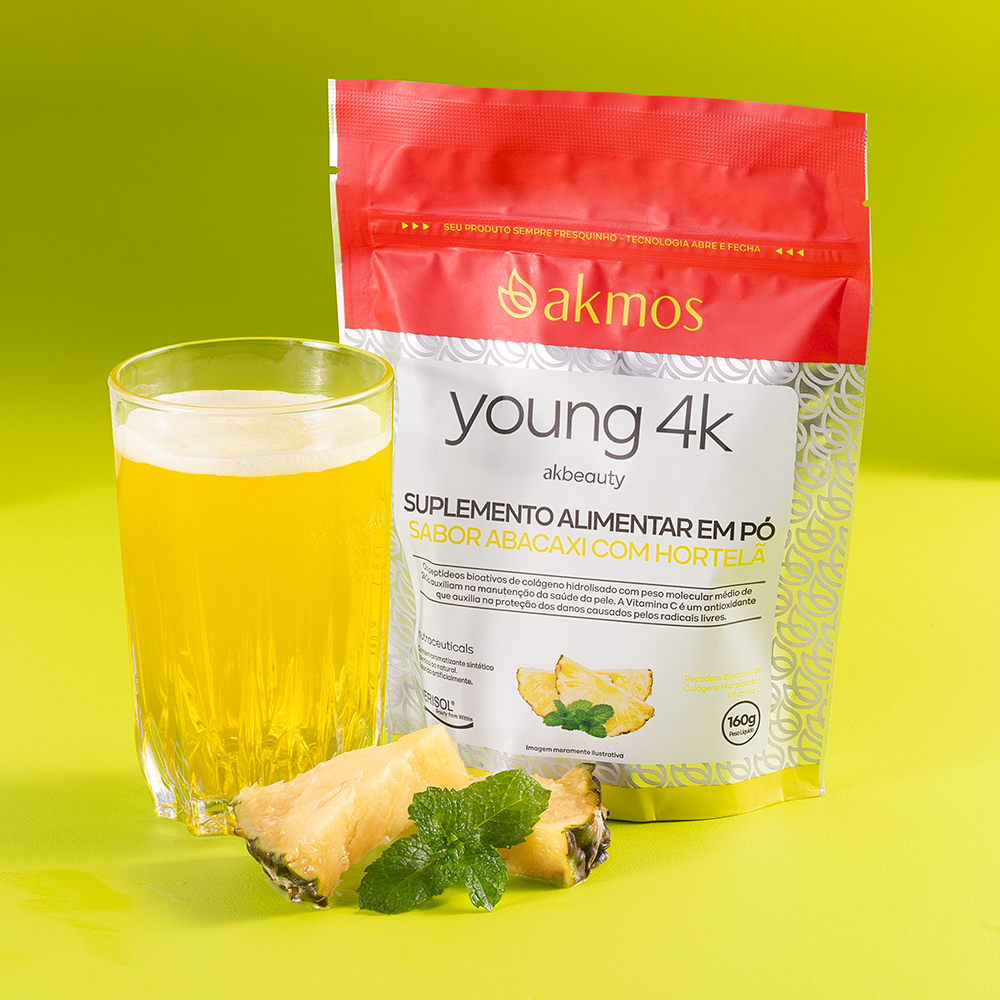 Colágeno Pele Young 4K – AK BEAUTY (Abacaxi com Hortelã)