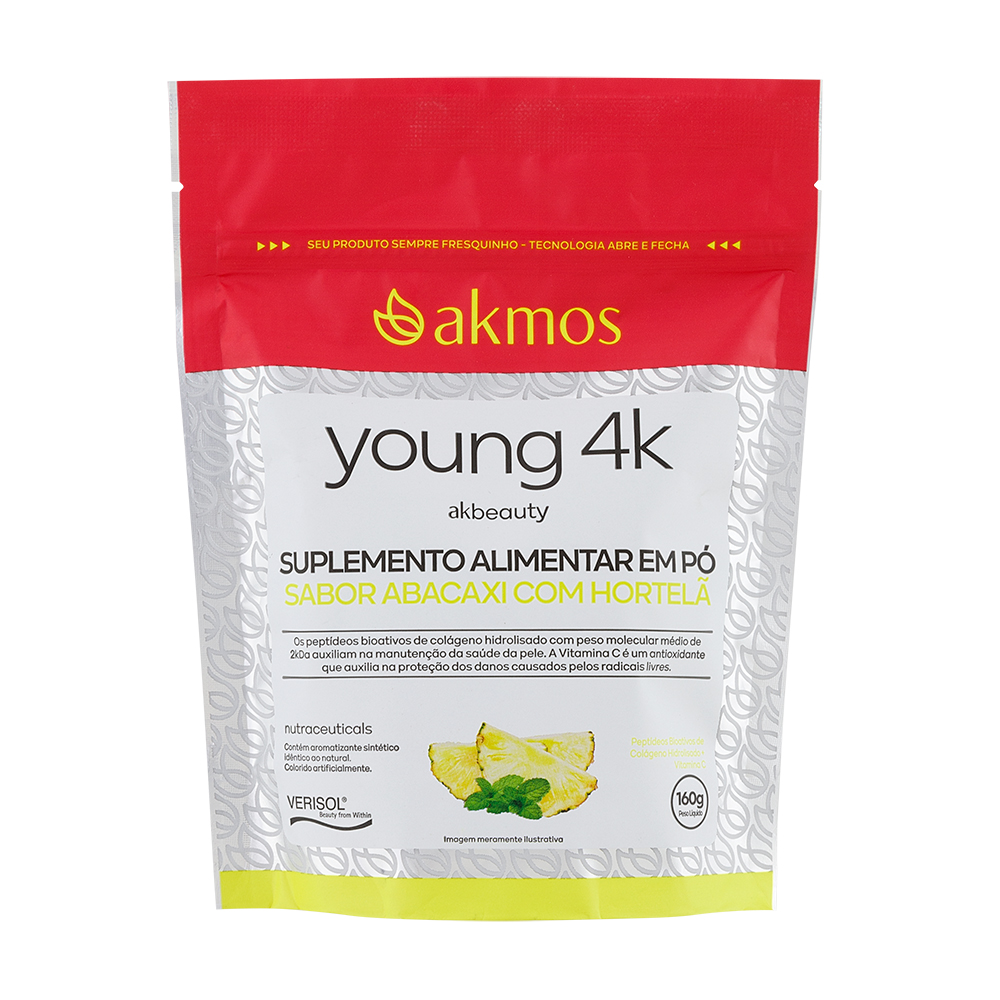 Colágeno Pele Young 4K – AK BEAUTY (Abacaxi com Hortelã) - Imagem 3