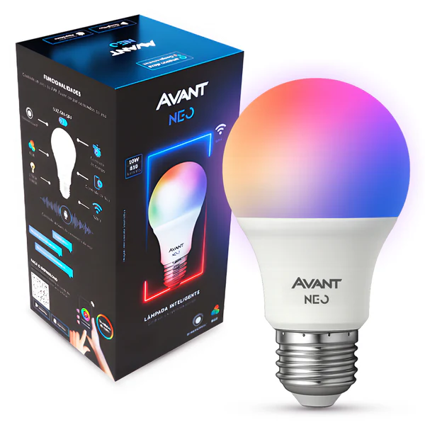 Lâmpada Led Rgb Smart Wi-fi Bulbo Pera Neo 10w E27 Bivolt | RGB | 127/220V | AVANT