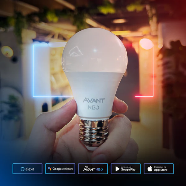 Lâmpada Led Rgb Smart Wi-fi Bulbo Pera Neo 10w E27 Bivolt | RGB | 127/220V | AVANT - Imagem 2